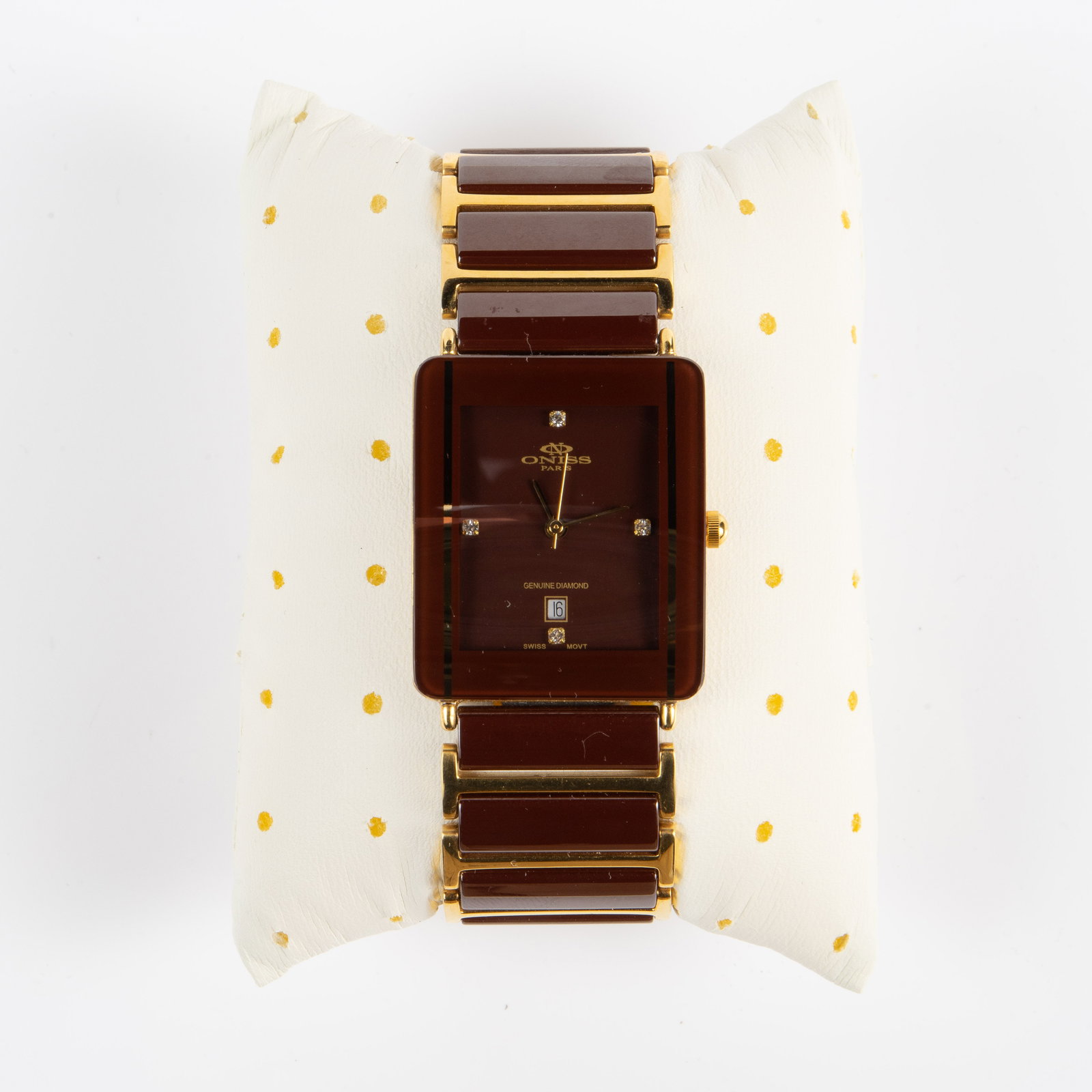 Oniss Paris 18K Gold Plated & Diamond Ladies Watch (1 of 4)