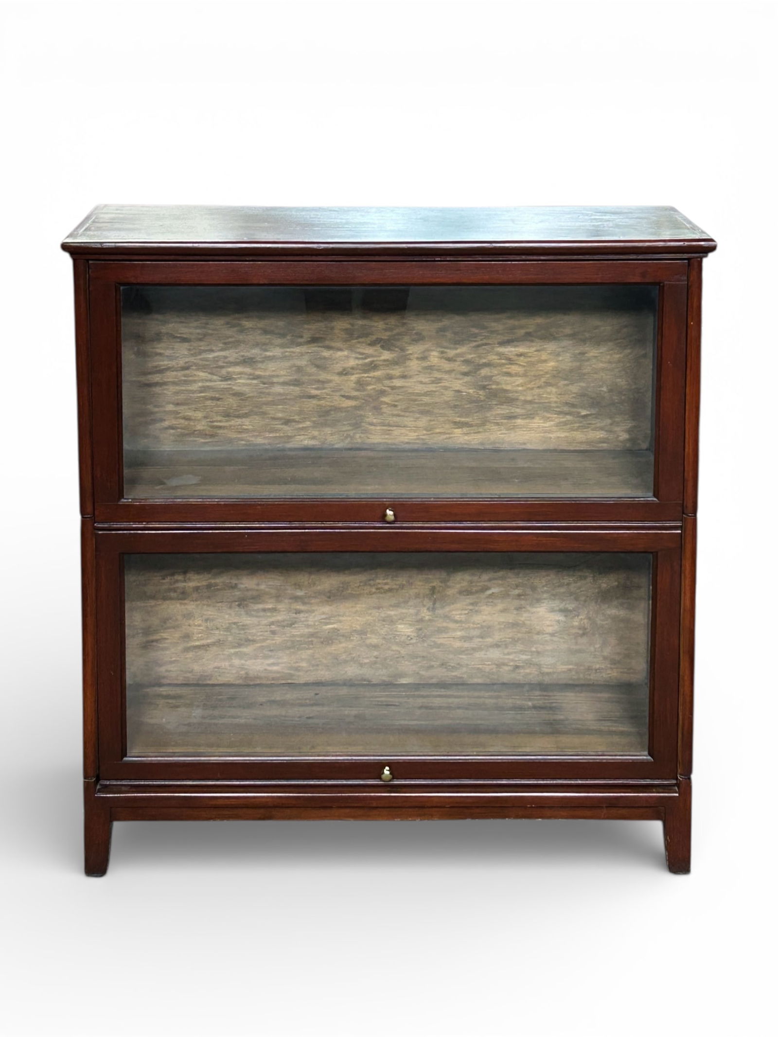 Mahogany Two Stack Barrister Bookcase. - 6