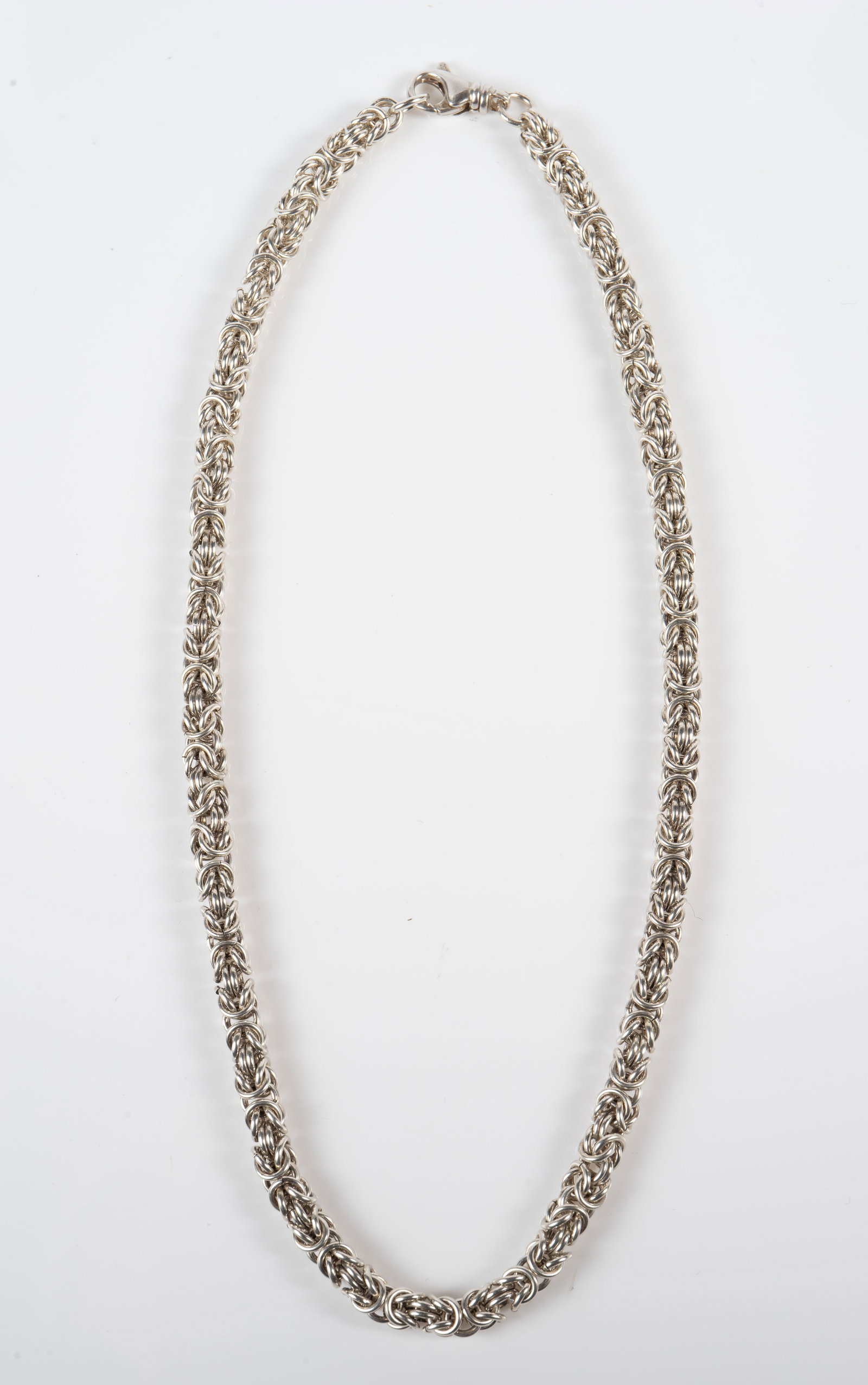 Sterling Silver Byzantine Chain Necklace. (1 of 4)
