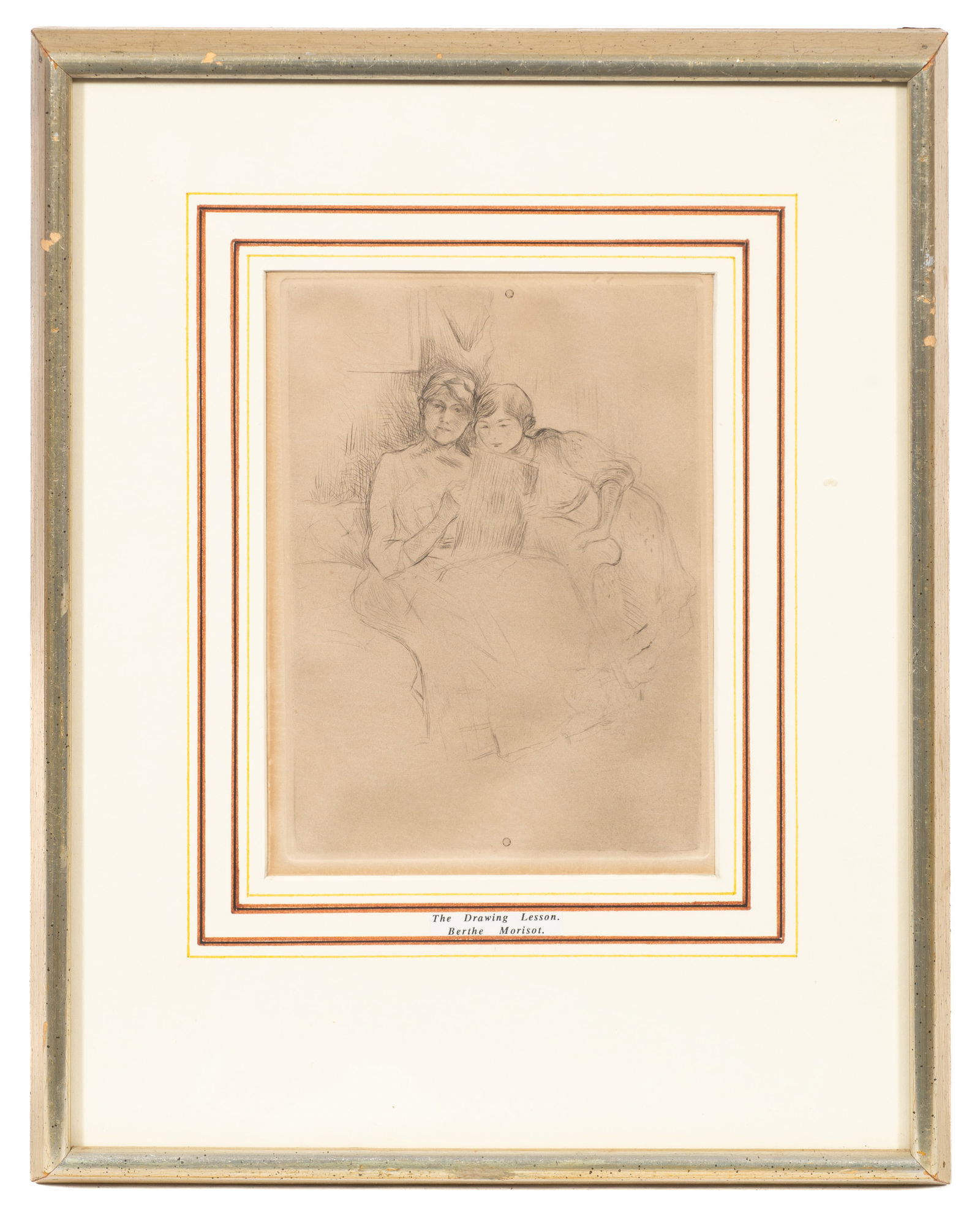 The Drawing Lesson, Berthe Morisot Etching. (1 of 5)