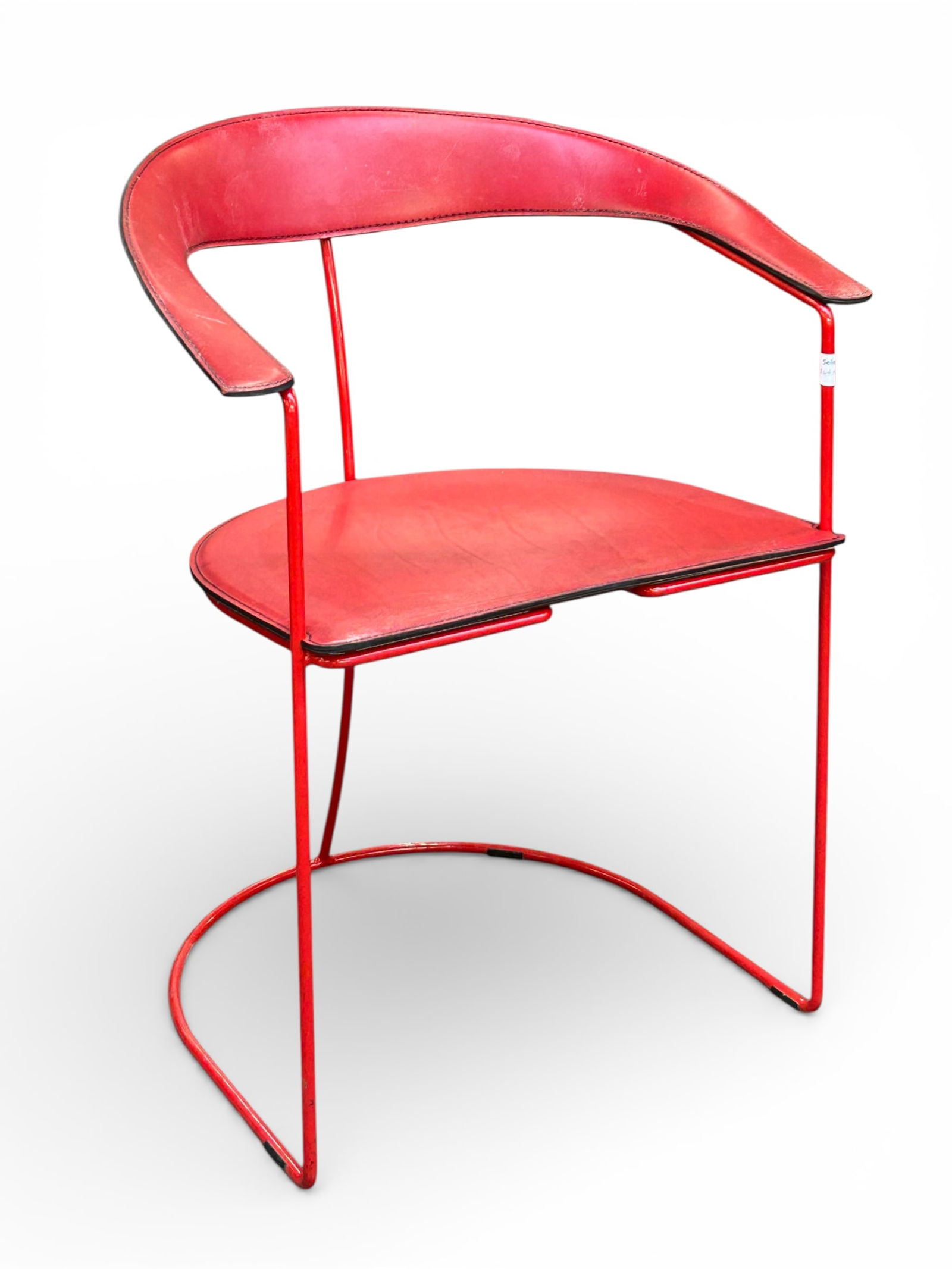 Arrben Italian Red Leather Armchair. (1 of 10)