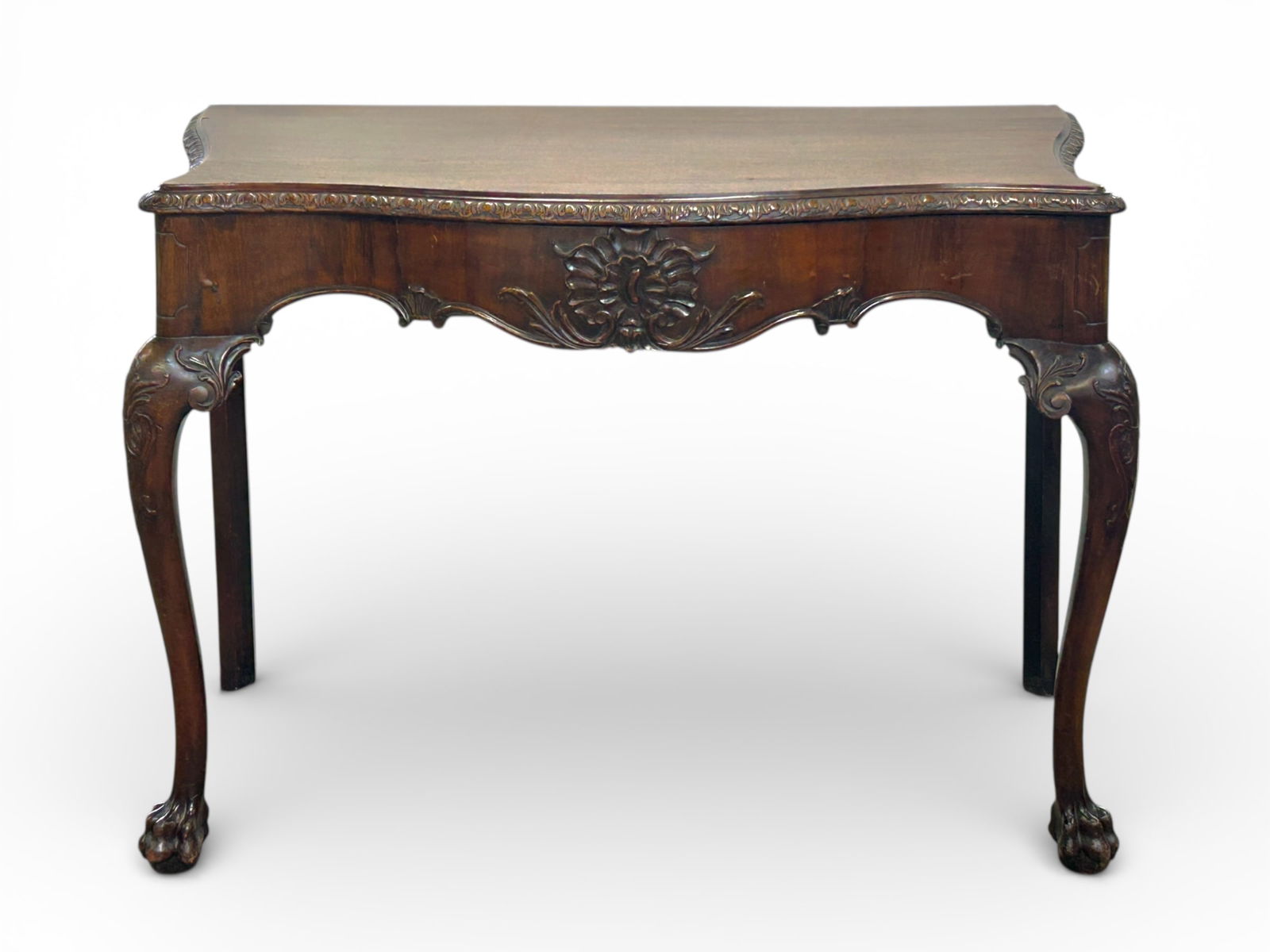 Antique Chippendale Mahogany Console Table. (1 of 12)