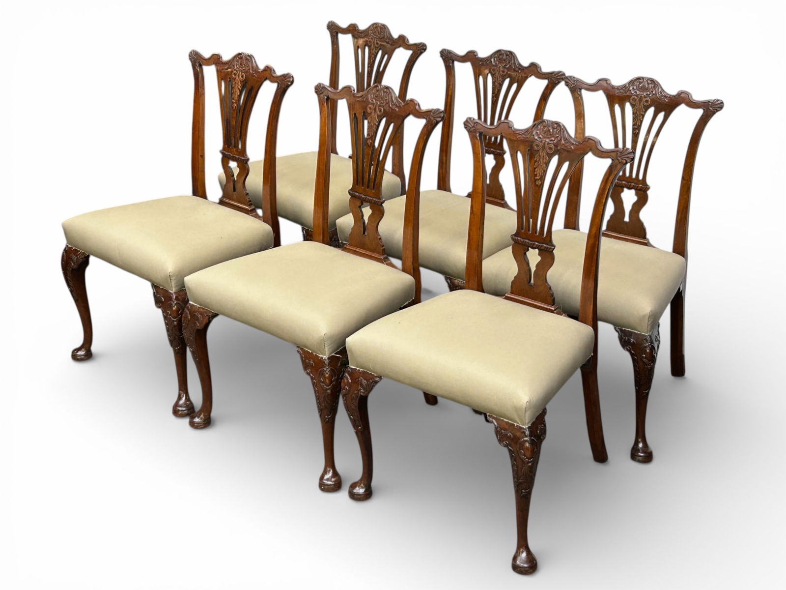 Set of Six Antique Georgian Side Chairs. (1 of 13)