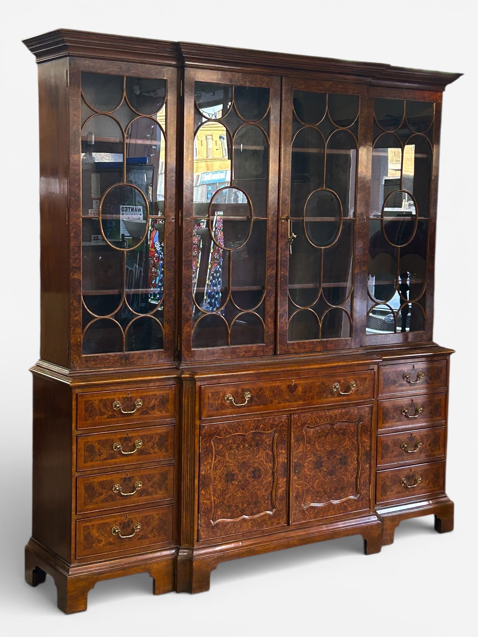 Scarborough House Georgian Breakfront Secretary. (1 of 15)