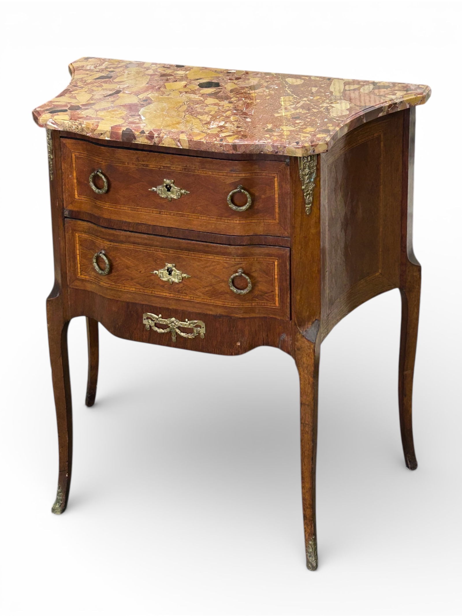 French Louis XV Style Marble Top Commode. (1 of 8)