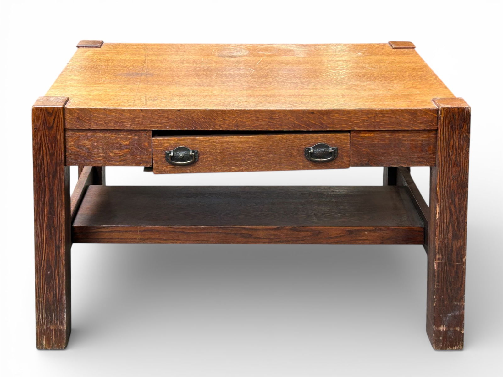 Arts & Crafts / Mission Style Oak Desk or Table. (1 of 10)