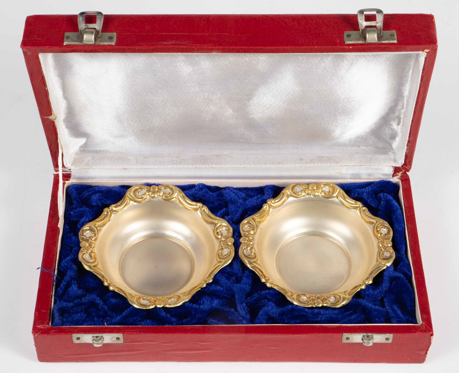 Pair of Silver Bowls w/ Repousse Borders. (1 of 5)