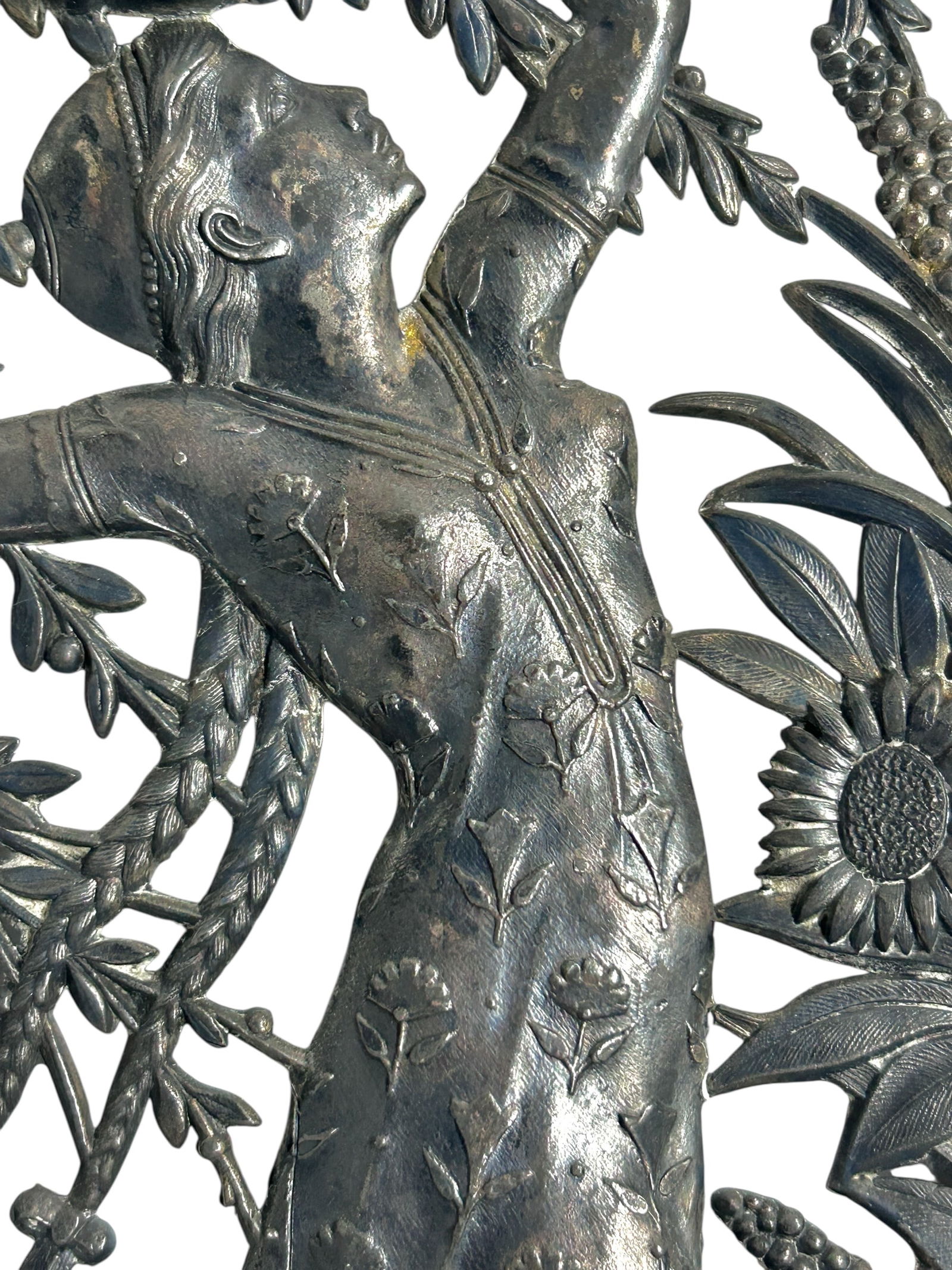 Cast Bronze ? Small Figural 4-Panel Screen. - 10