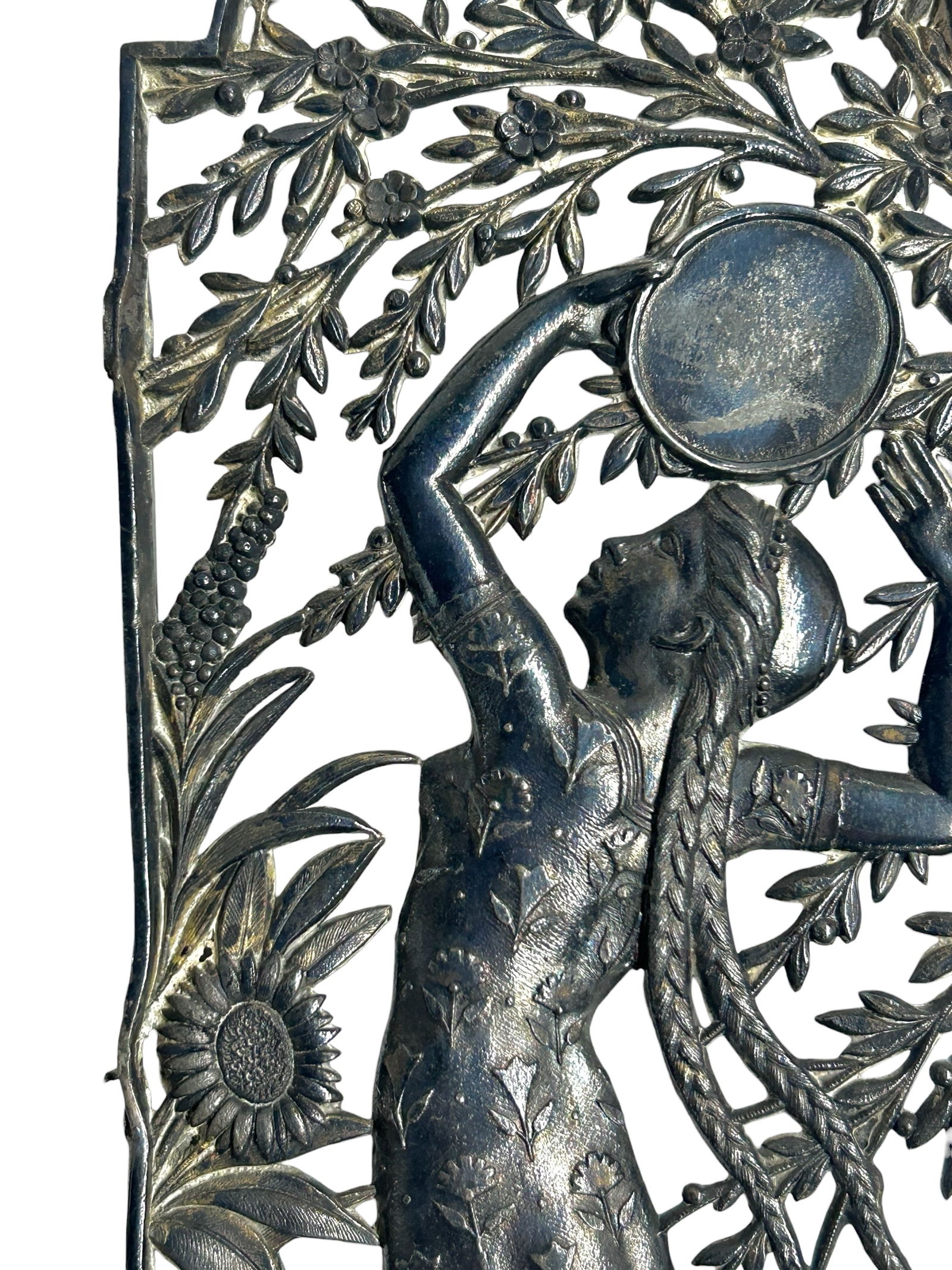 Cast Bronze ? Small Figural 4-Panel Screen. - 6