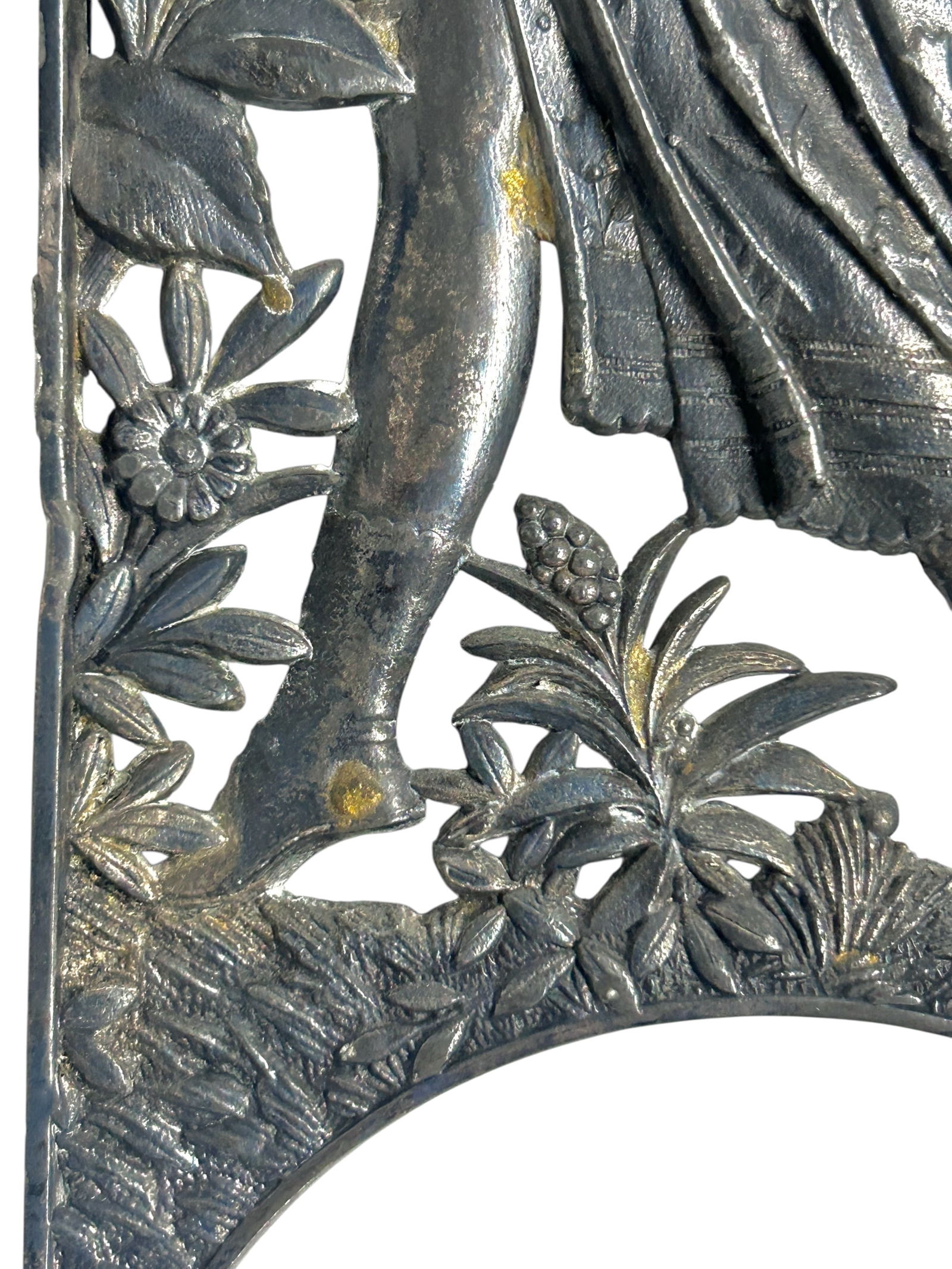 Cast Bronze ? Small Figural 4-Panel Screen. - 9