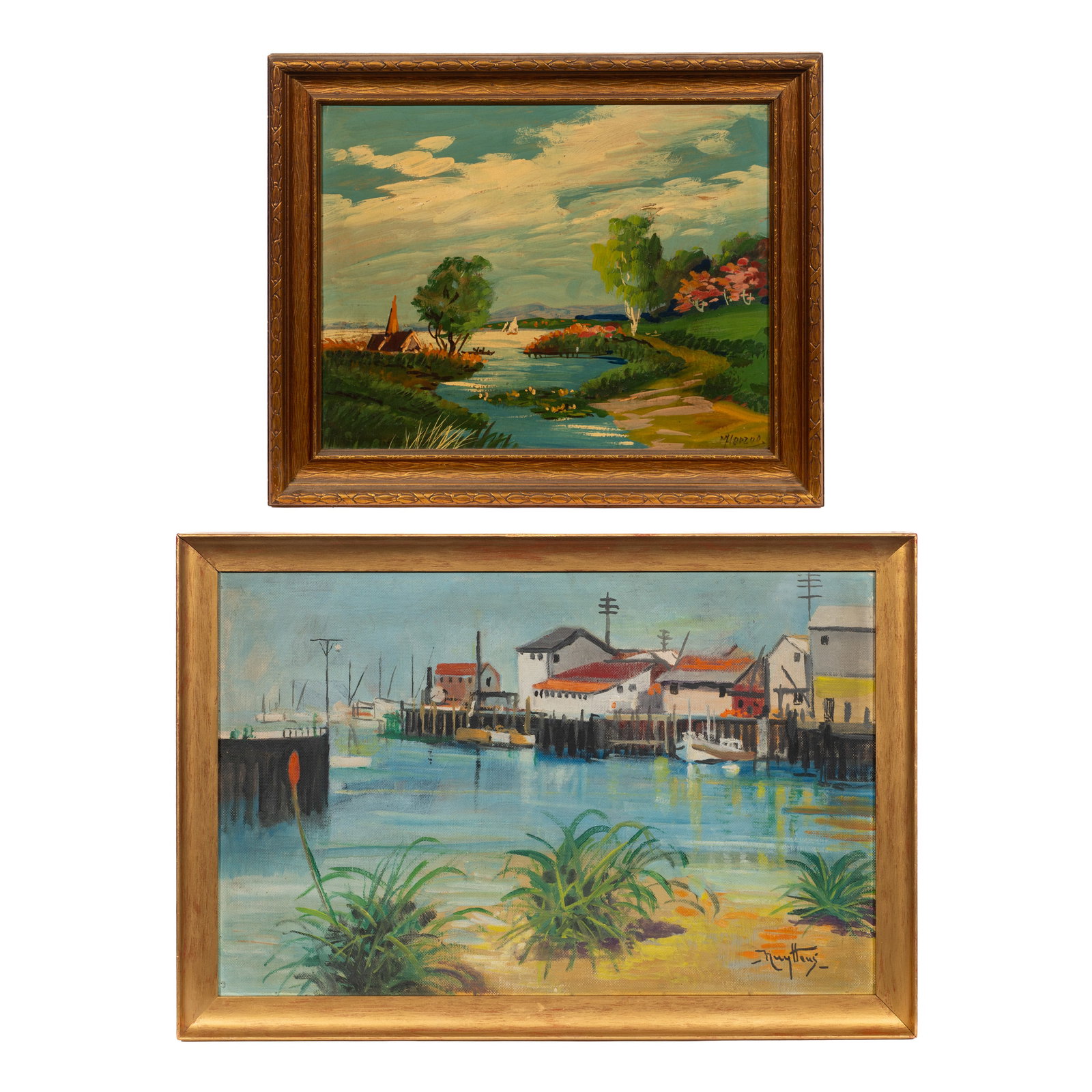 Two Coastal / Harbor Paintings - Herzog & Nuyttens (1 of 9)