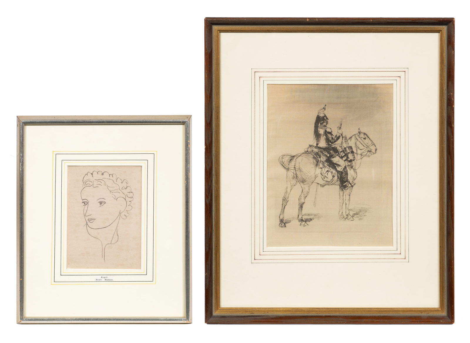 Lot of Two Prints - Matisse and Detaille. (1 of 10)