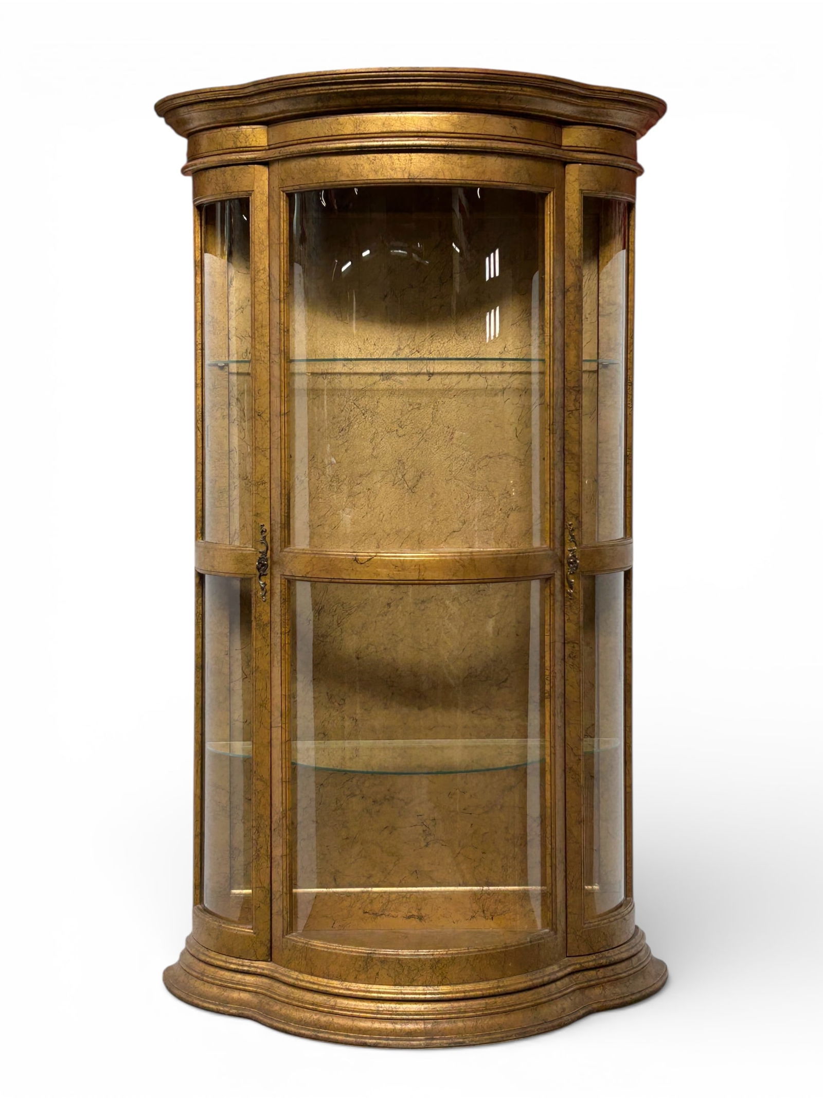 Vintage Curio Gold Gilded Display Cabinet. (1 of 8)