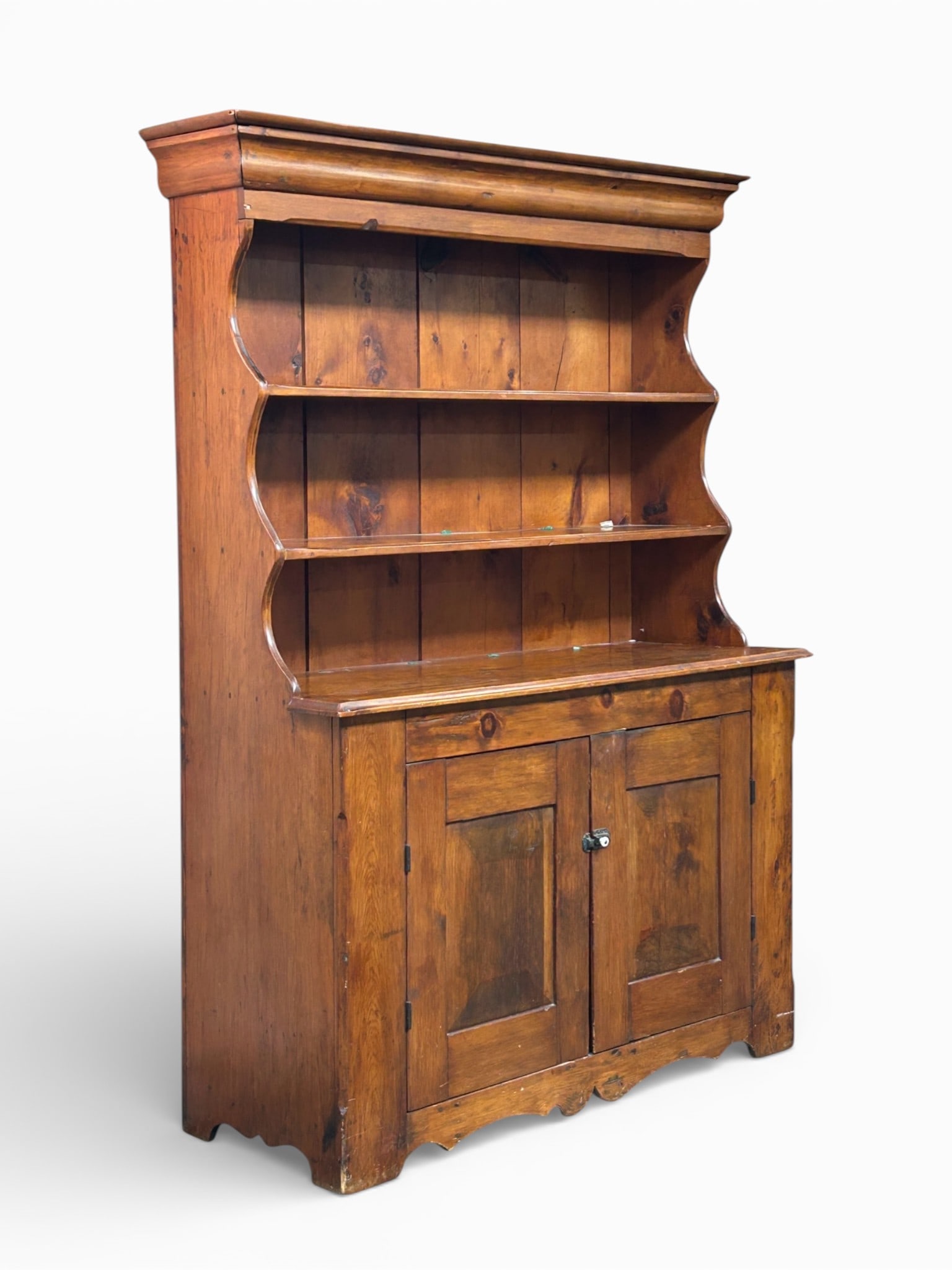 Rustic Pine Stepback Hutch. (1 of 9)