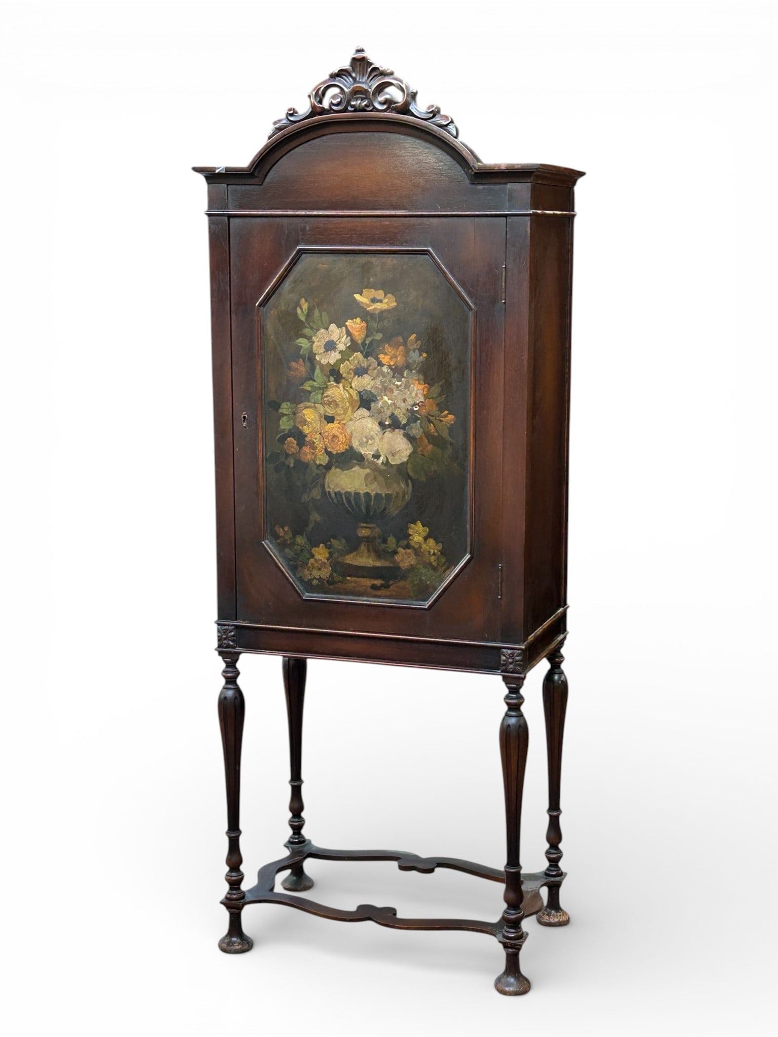 Victorian Cabinet w/ Hand Painted Design. (1 of 6)