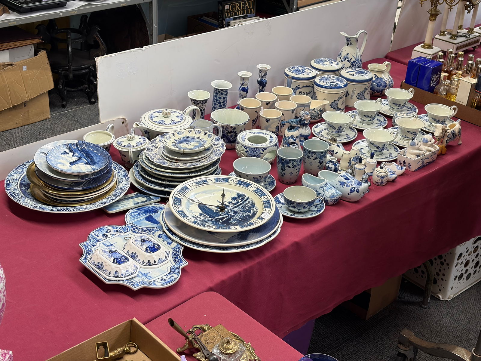 91 Pieces of Delft Blue Tableware, inc. Lighters. (1 of 10)