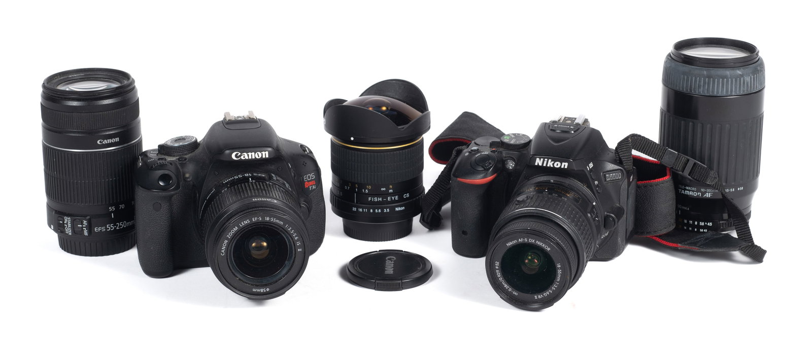 Nikon D5500 & Canon Rebel T3i with Lenses. (1 of 8)