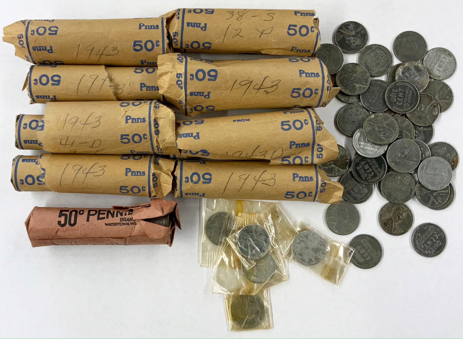 Lot of Steel War Pennies. (1 of 1)