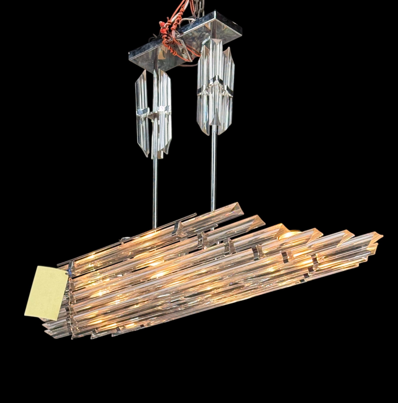Murano Glass Hollywood Regency Rod Chandelier (1 of 3)