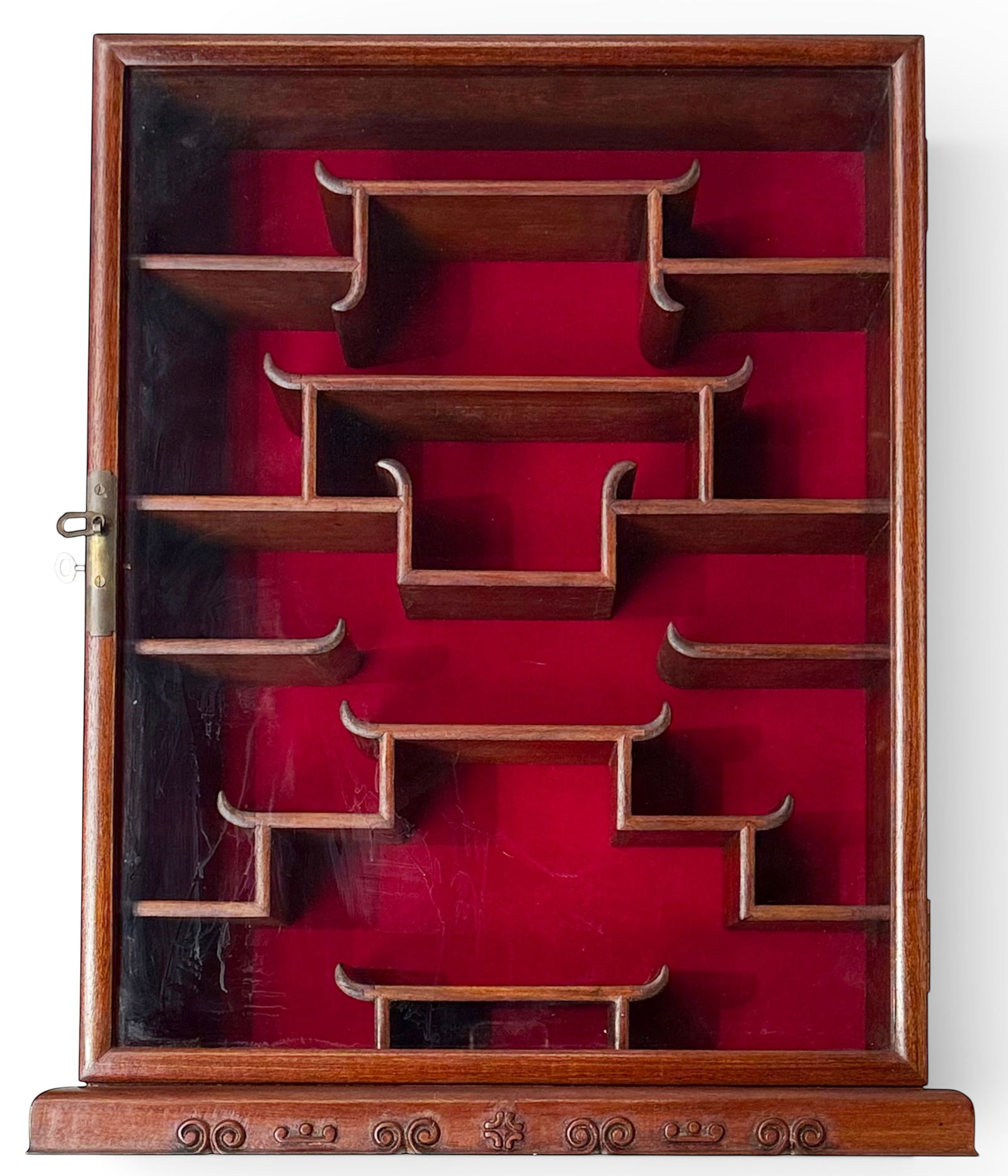 Vintage Chinese Hanging Wall Display Cabinet. (1 of 4)