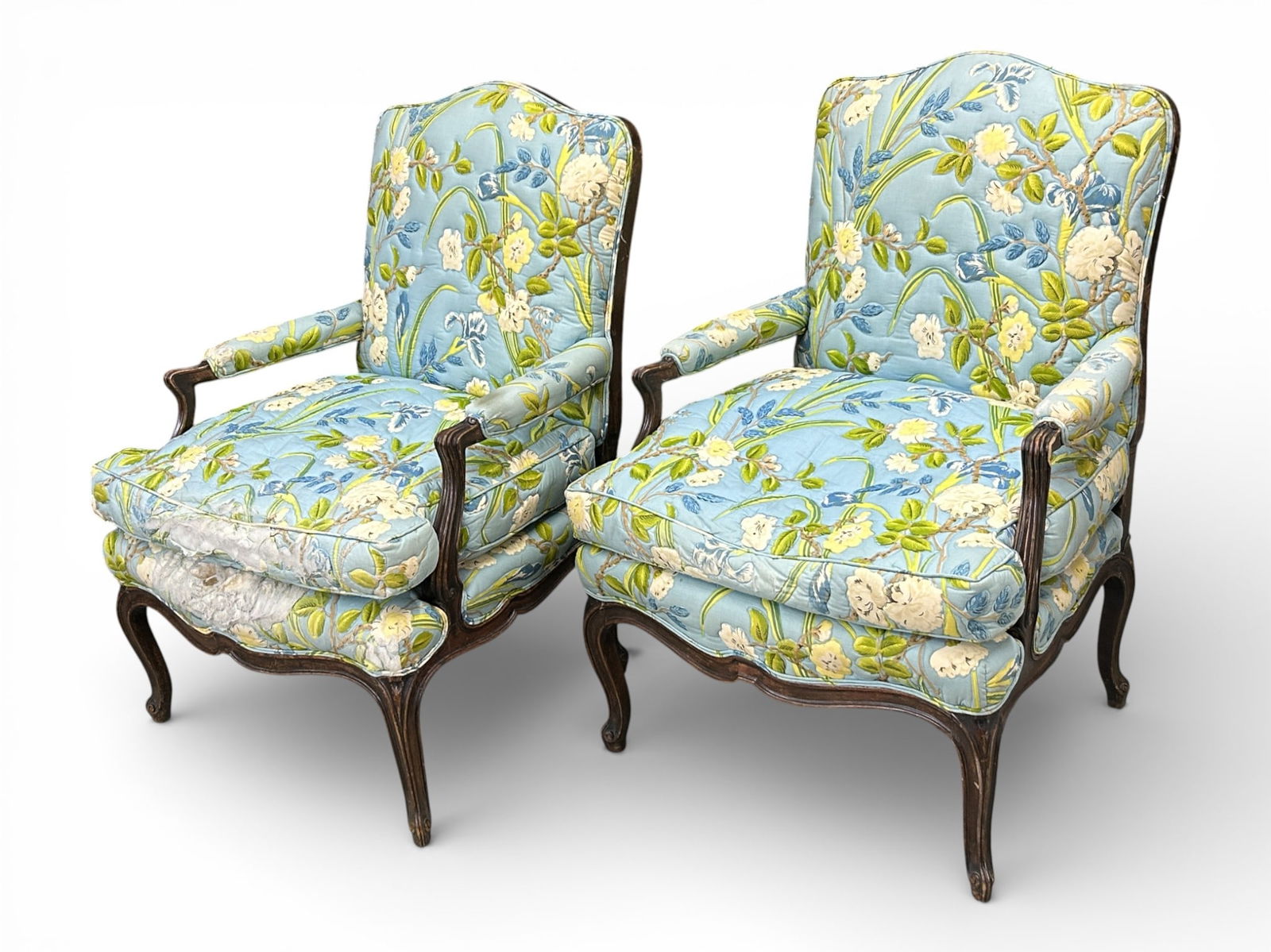 Pair of Country French Armchairs. (1 of 10)
