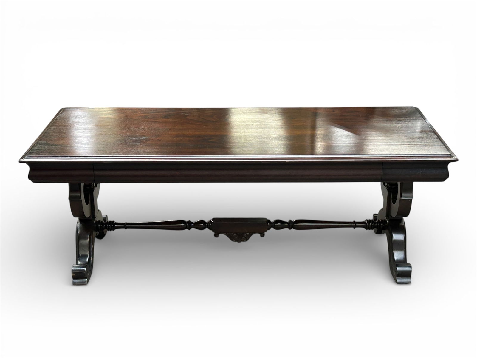 Antique Jacobean Dark Wood Coffee Table. (1 of 7)