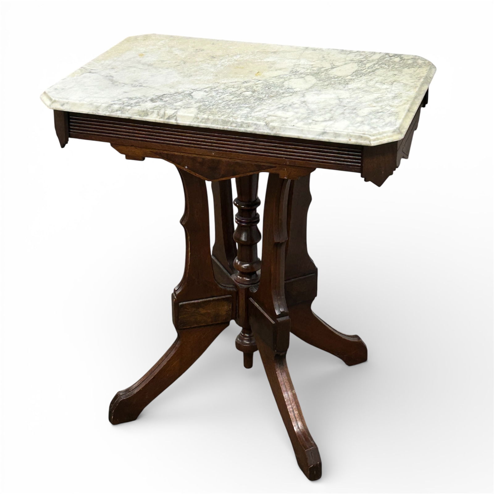 Antique Eastlake Victorian Marble Top Table. (1 of 5)