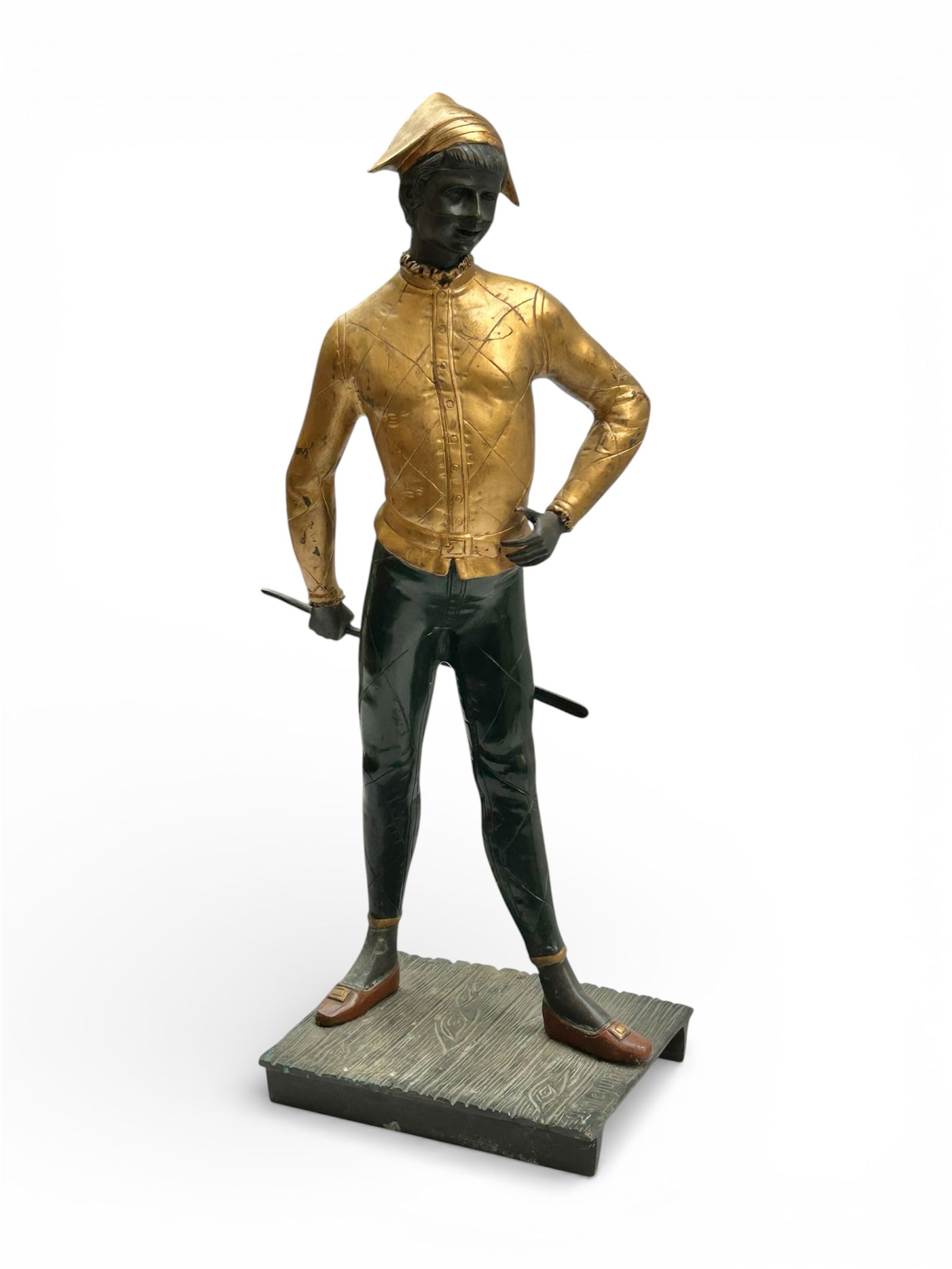 Bronze & Gilt Harlequin Sculpture After Pierre. (1 of 6)
