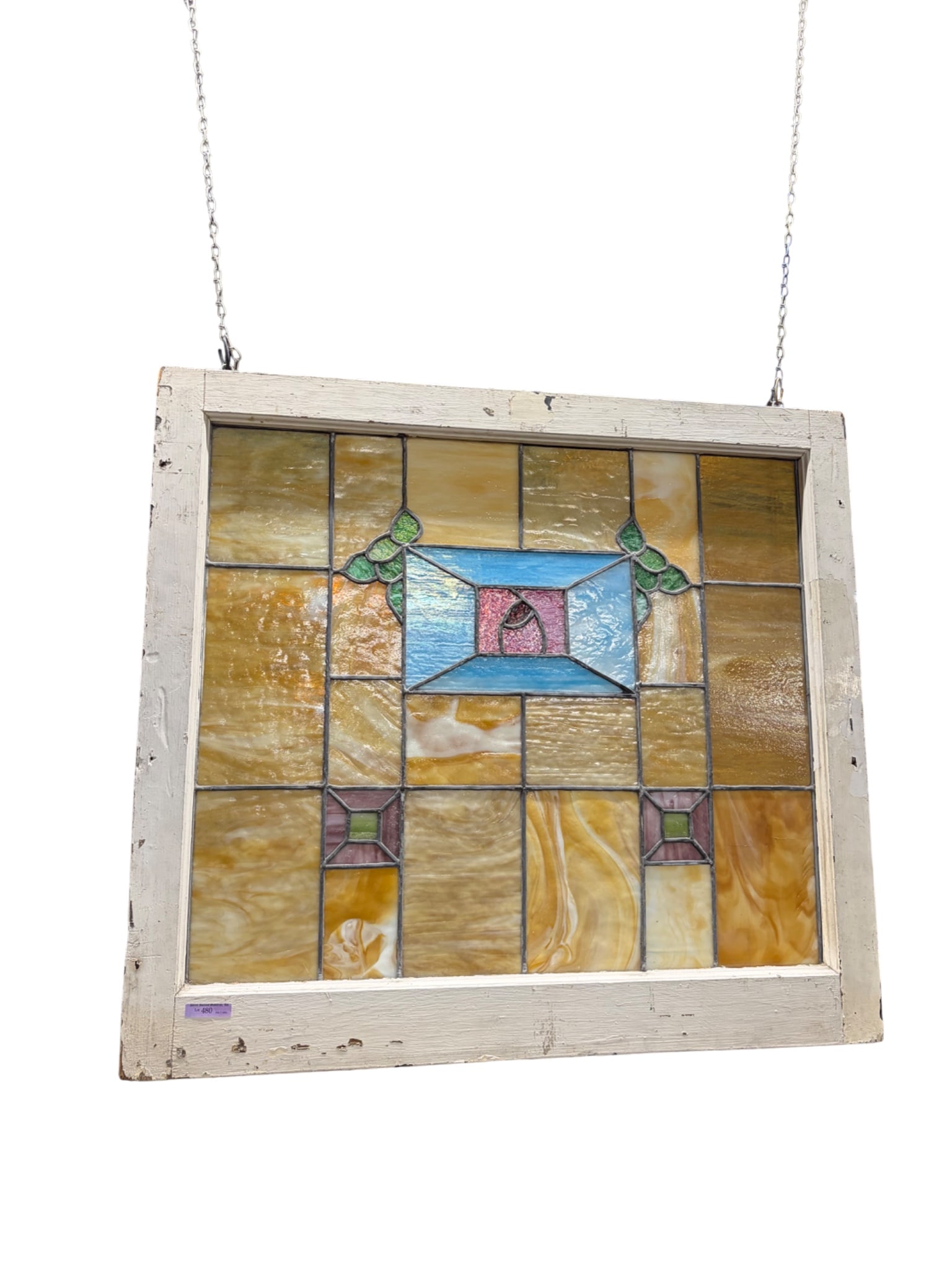 Antique Leaded Glass Window. (1 of 2)