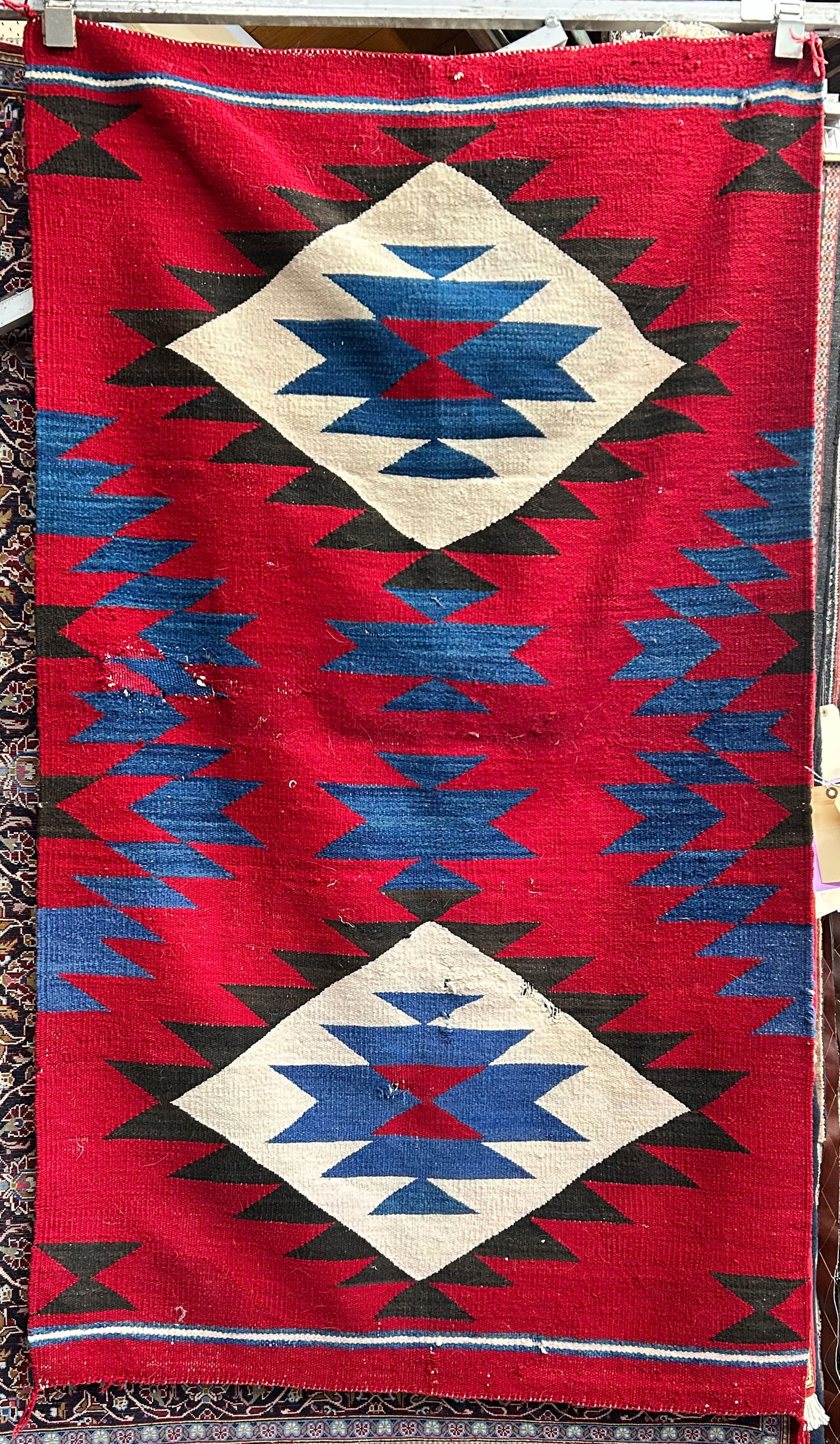 3' 2" x 5' 6" 1950's Navajo Rug, As Is. (1 of 3)