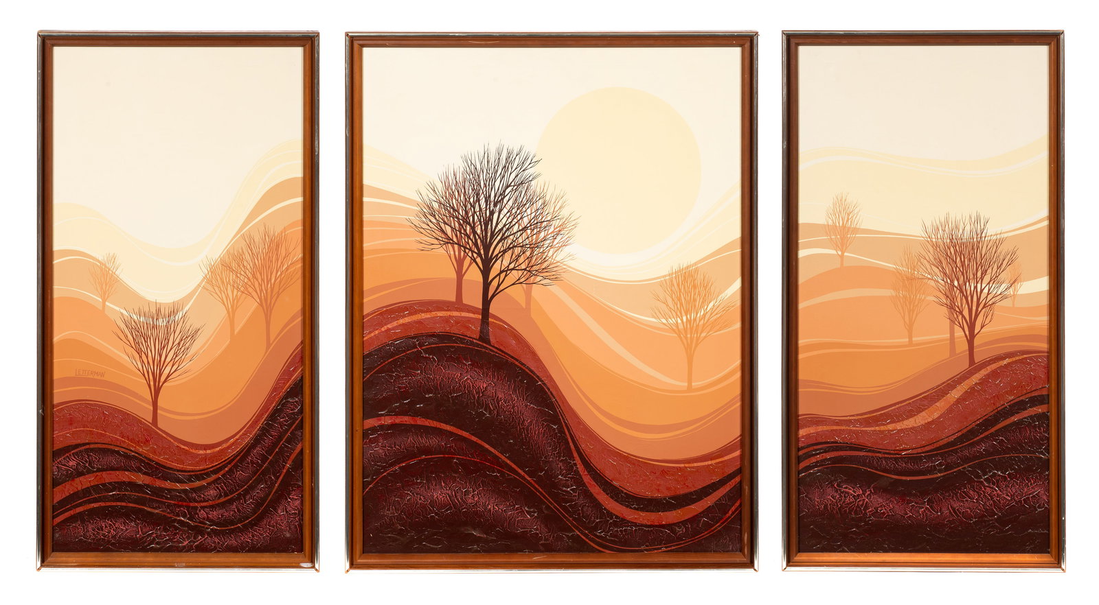 Mid-Century Modern Triptych, Antoinette Letterman. (1 of 11)