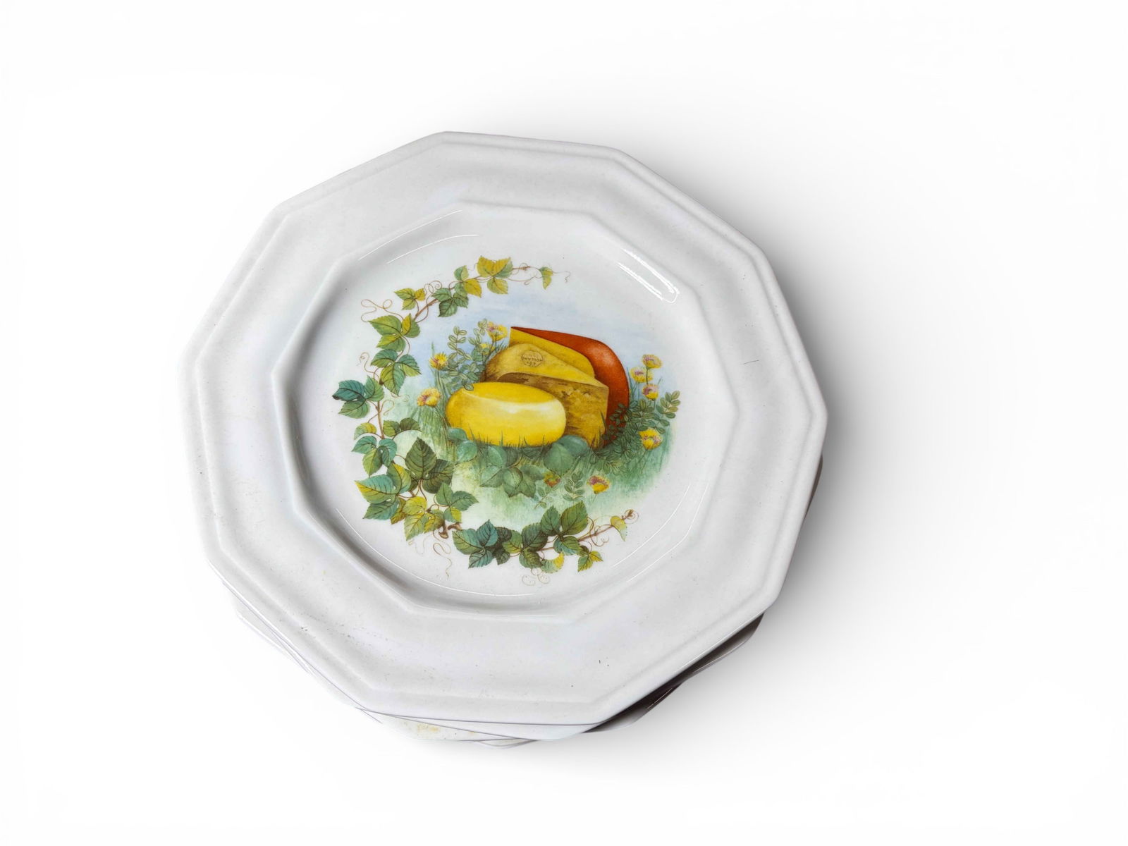 Lot Ceramic Tableware - Servers, Cheese, Painted. - 2