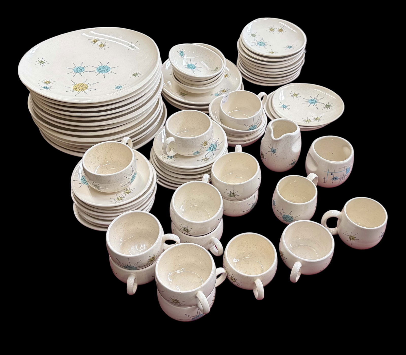 MCM Franciscan Starburst Partial Dinner Set for 13 (1 of 5)