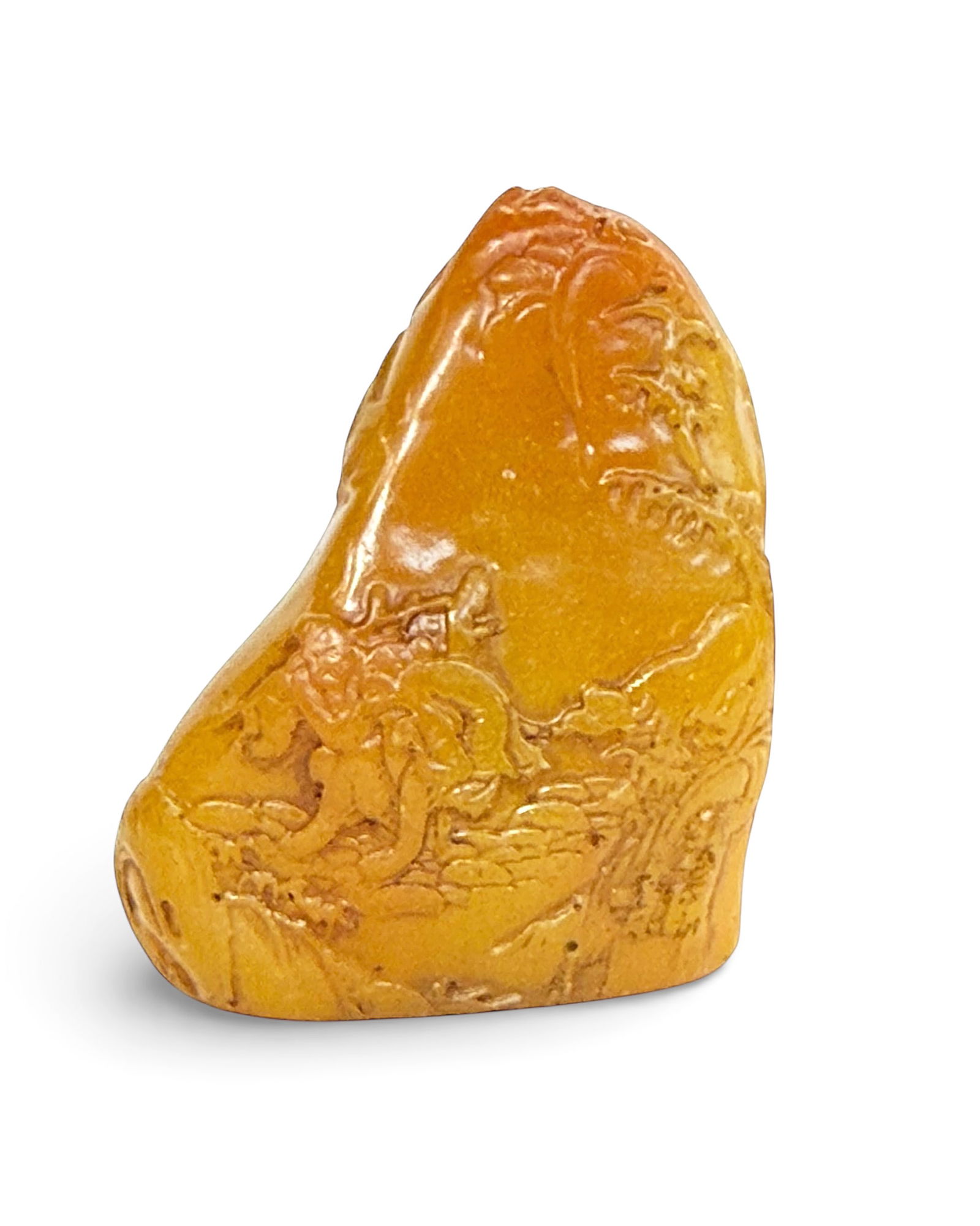 Amber Colored Chinese Shoushan Stone Carving. (1 of 5)