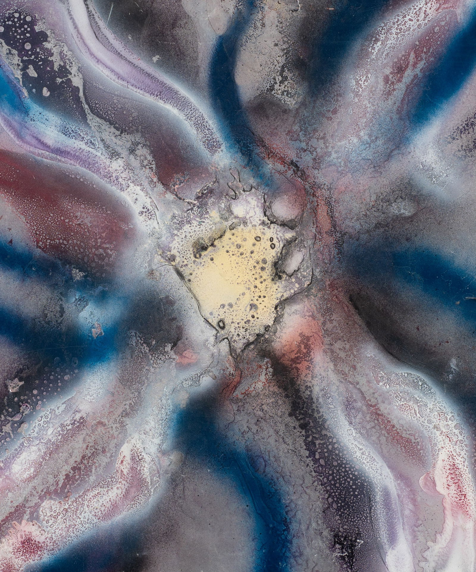 Abstract Mixed-Media Composition, Unsigned. (1 of 6)