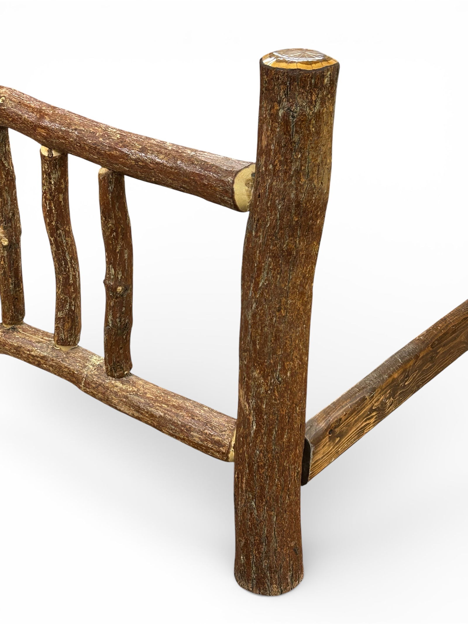 Rustic or Primitive Queen Size Log Bed. - 2