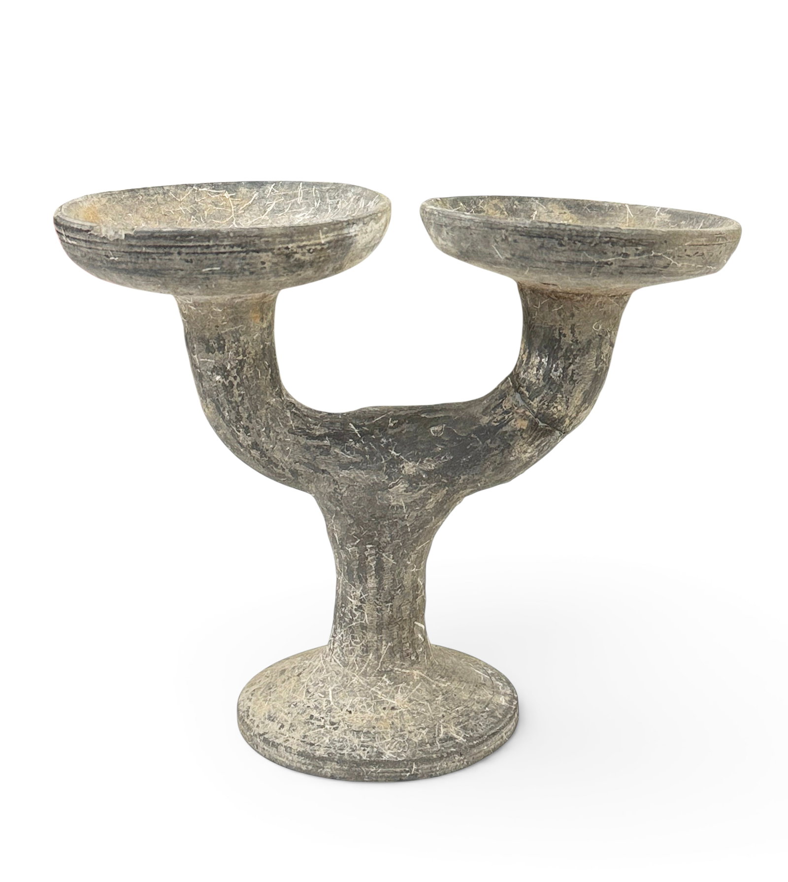 Possibly Han Dynasty Terra Cotta Candle Holder. (1 of 5)