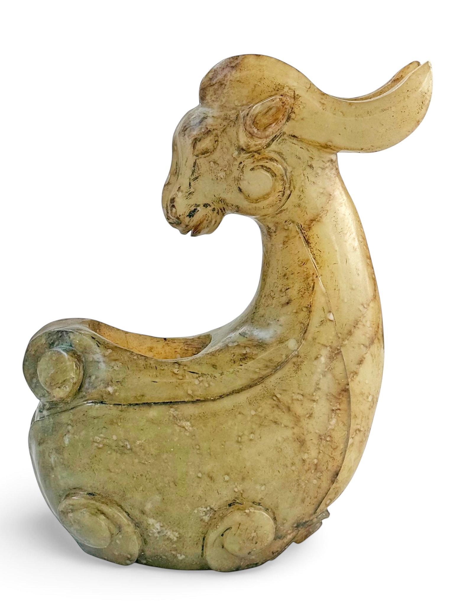 Chinese Jade Carving of a Goat. (1 of 4)