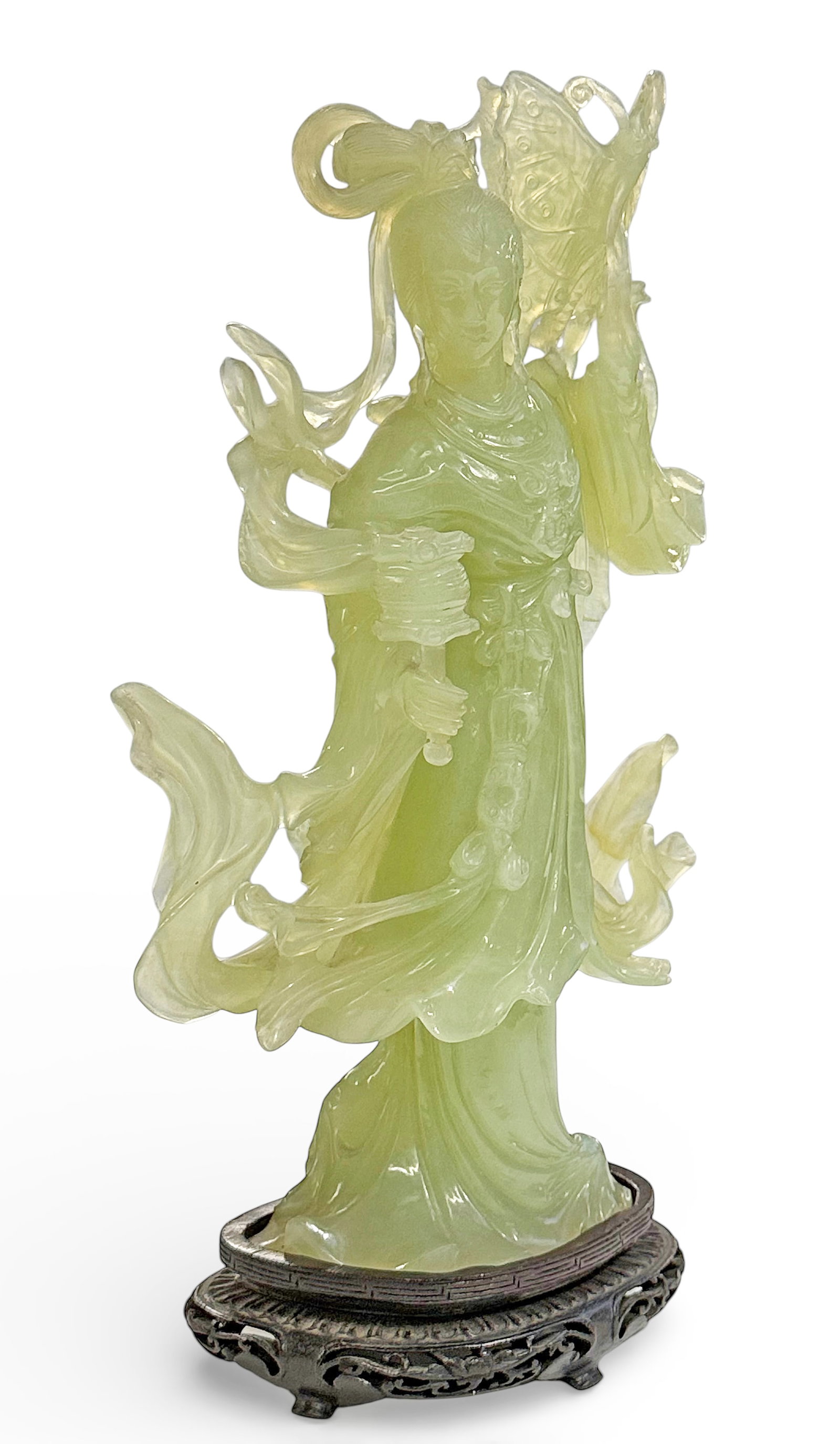 Large Chinese Jade / Serpentine Lady Figure. (1 of 6)