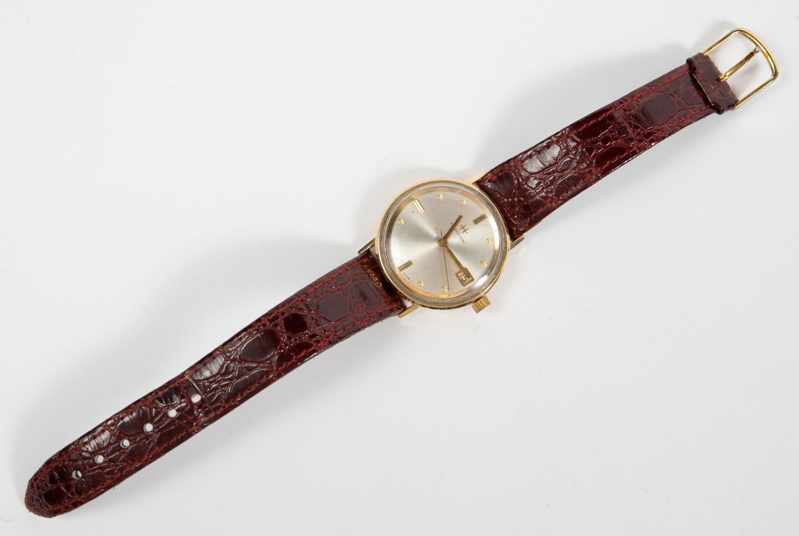 Vintage Hamilton 14K Gold Automatic Date Watch. (1 of 5)