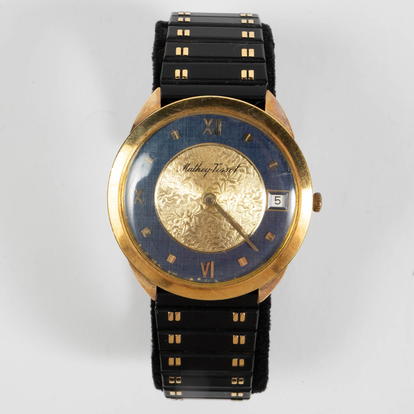 Mathey Tissot 14K Gold Date Watch. (1 of 4)