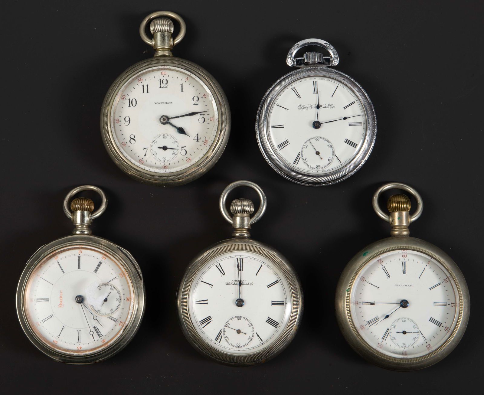 6 American Open Pocket Watches - Dueber, Waltham. (1 of 10)