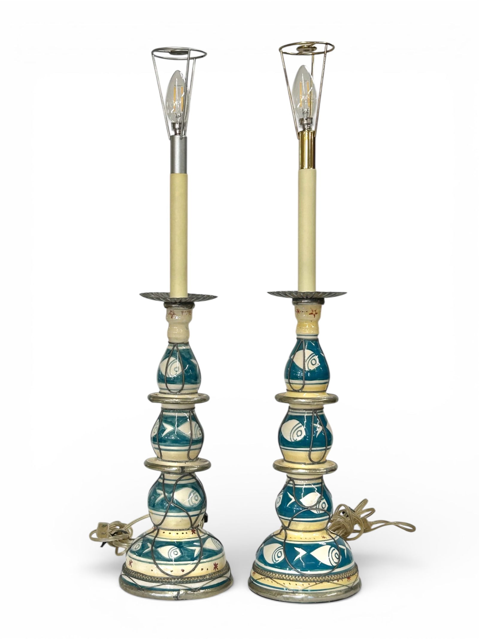 Pair of Moroccan Candlestick Table Lamps. (1 of 11)