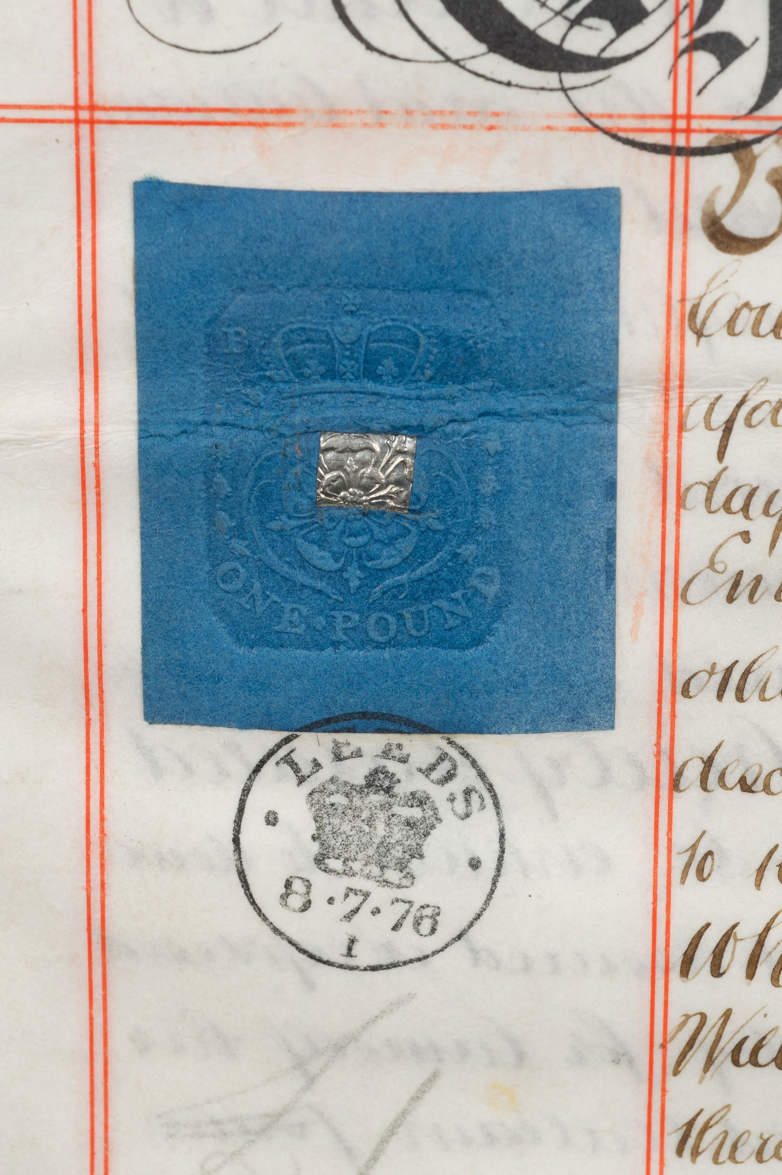 Antique Framed Indenture Document. - 3