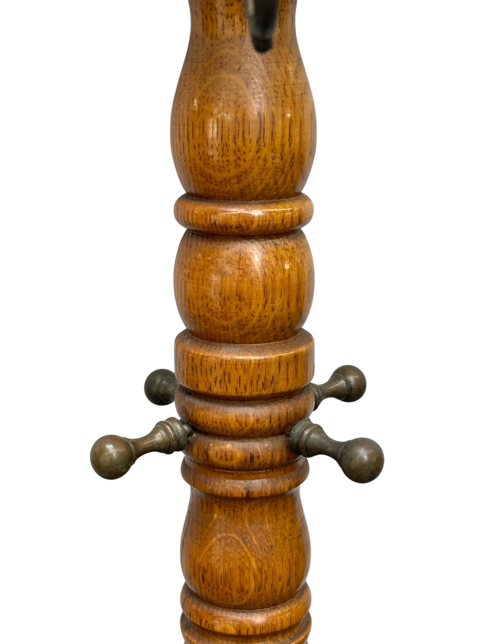 Antique Oak Coat Rack. - 6