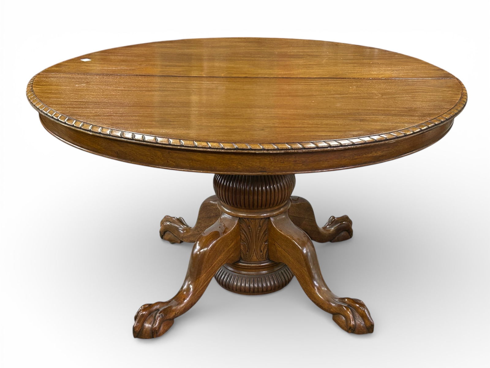 Antique Carved Walnut Dining Table. - 3