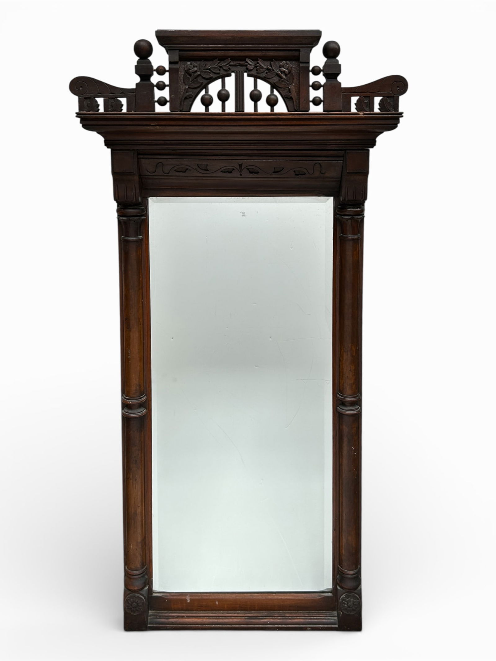 Victorian Stick and Ball Wall Mirror. (1 of 7)