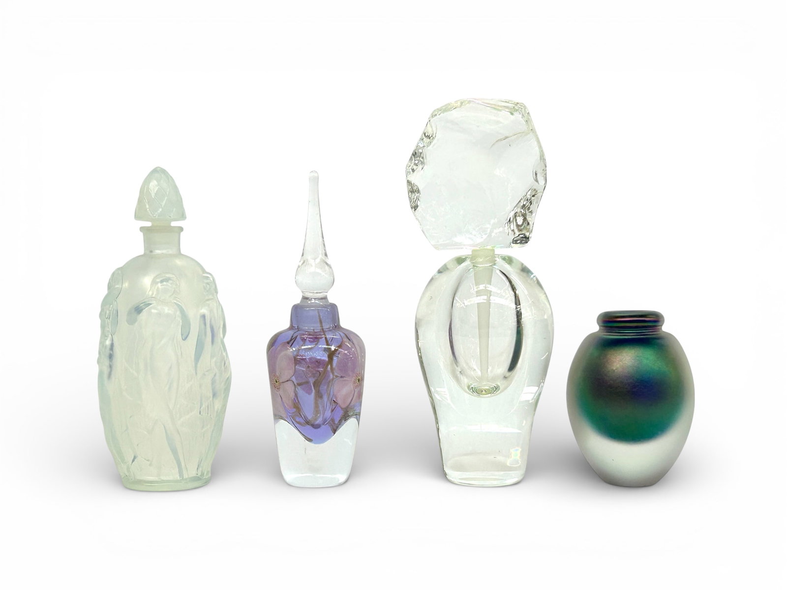 Lot of 4 Art Glass Perfume Bottles- Sabino, etc. (1 of 12)