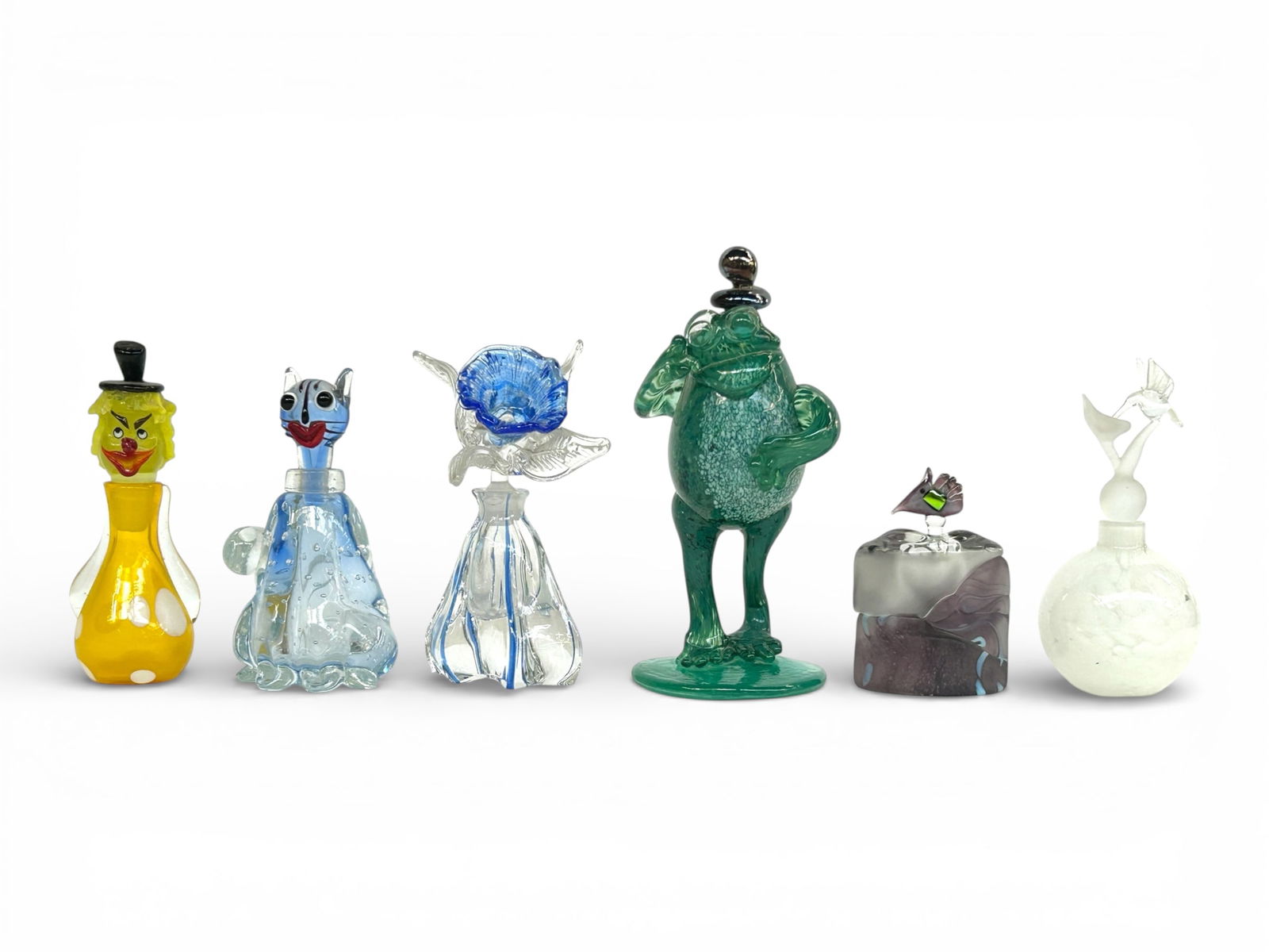 Lot of 6 Animal & Flower Perfume Bottles - Murano. (1 of 17)