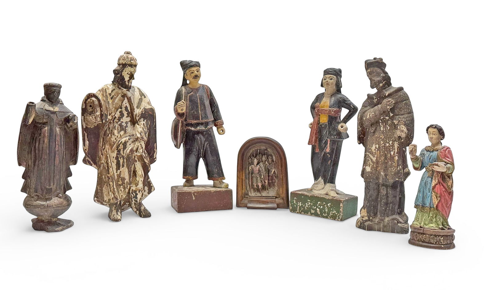 Lot of Carved Santos & Other Wood Figures. (1 of 4)